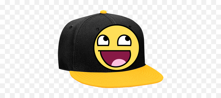 Epic Face Wool Blend Snapback Flat Bill Hat - Awesome Face Real Life Emoji,Trucker Emoticon