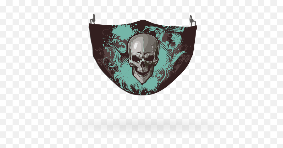 Halloween And Monster Face Coverings - Skull And Clown Face Wot Clan Emoji,Skull Face Emoji
