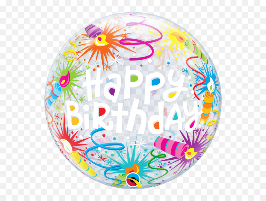 Happy Birthday Lit Candles Bubbles Balloon - Bubble Happy Birthday Balloons Candles Emoji,Lit Candle Emoticon