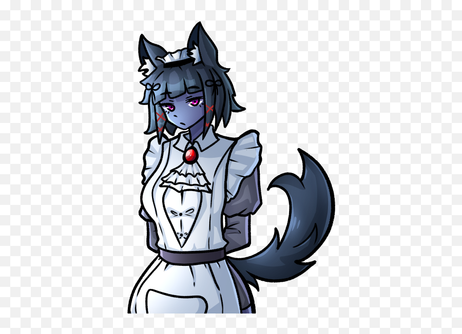 Wolf Race - Rogue Lineage Howler Maid Emoji,Rogue Lineage Discord Emojis