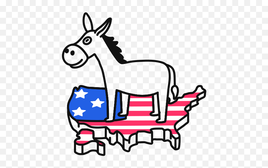 Ícone Democrata Burro Eua Livre De Us Election 2020 - Animal Figure Emoji,Emoticon Flag Eua