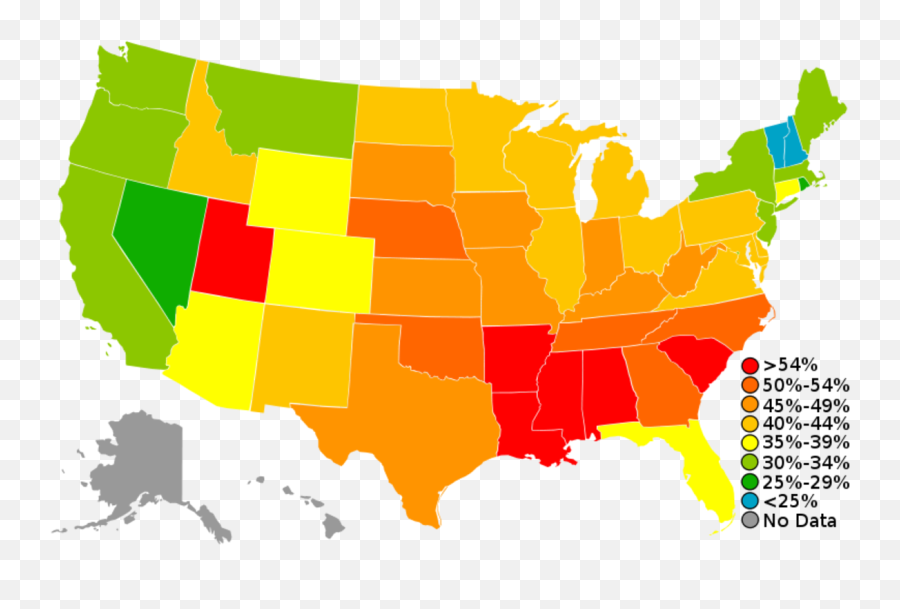Religion Atheism And Crime - United States Map Orange Emoji,Emotions To Colors Corelation Chart