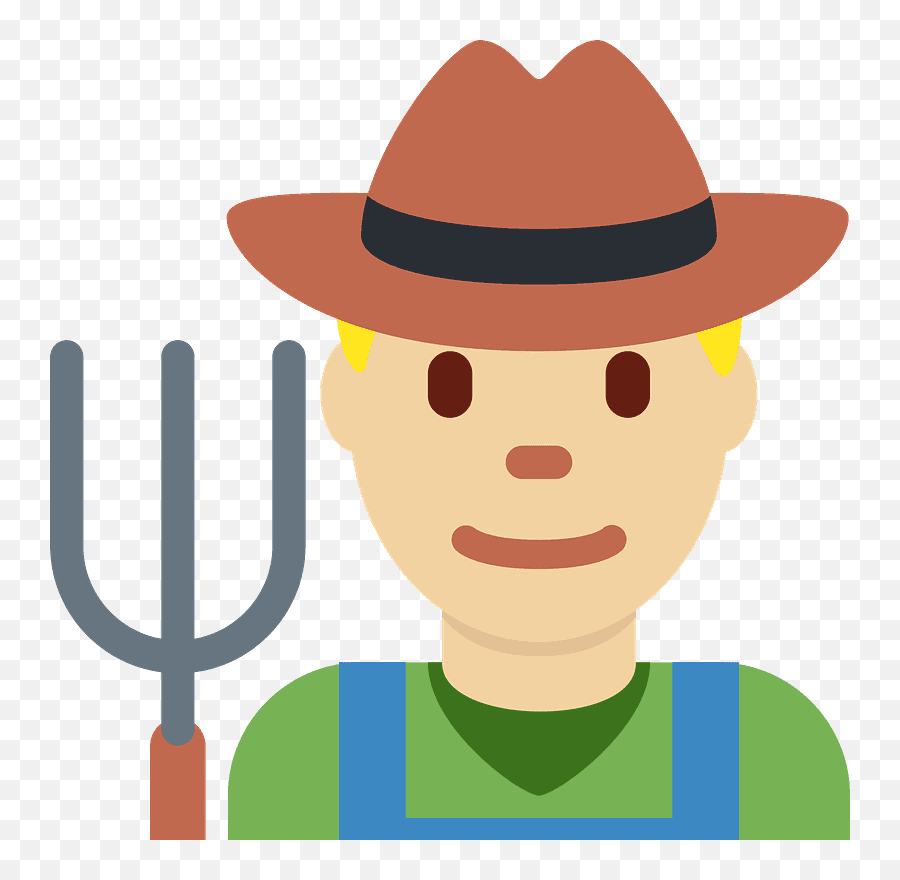 Man Farmer Emoji With Medium - Campesino Emoji,Guess The Emoji Cow And Man