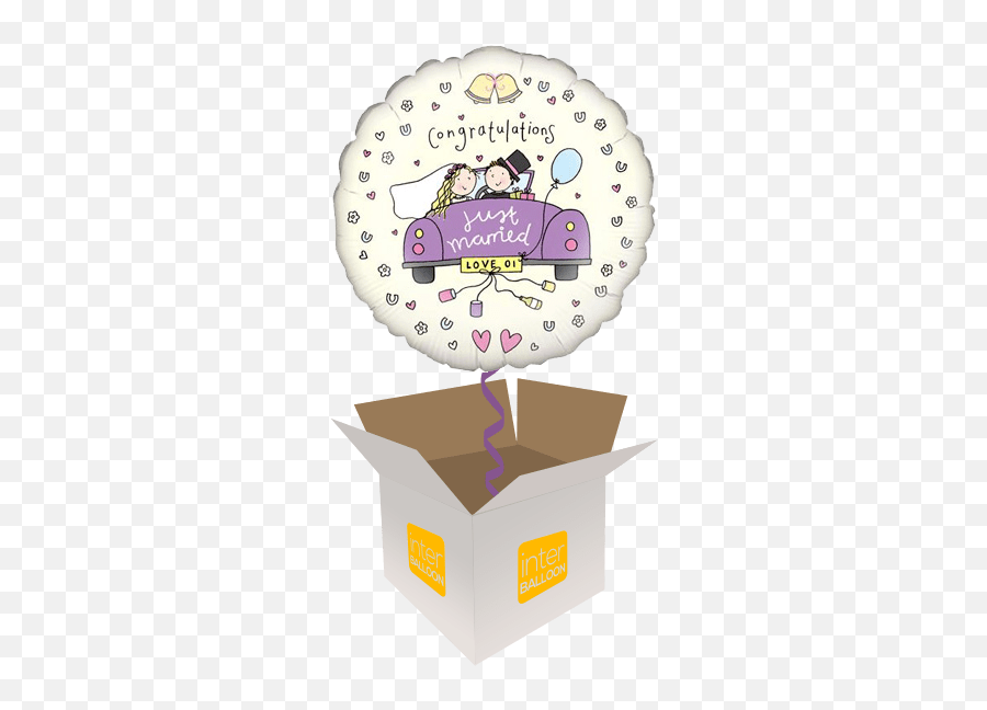 Wedding Day Engagement Helium Balloons Delivered In The Uk - Felicidades Recien Casados Gays Emoji,Married Emoji