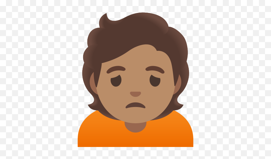 Sad Person Frowning In Medium Skin Tone - Sobrolho Franzido Emoji,Flower Frowny Emoticon