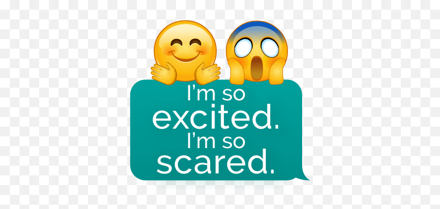 Theskimm Stickers By Theskimm - Ninite Emoji,Scared And Excited Text Emoticon