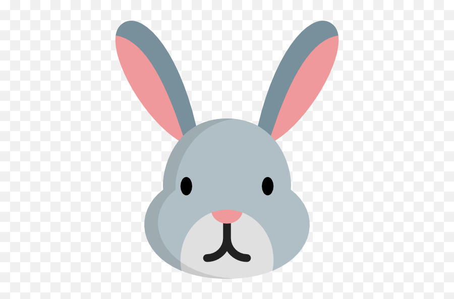 Rabbit - Free Animals Icons Printable Easter Bunny Face Mask Emoji,Rabbit Emoticon Transparent Black And Wite