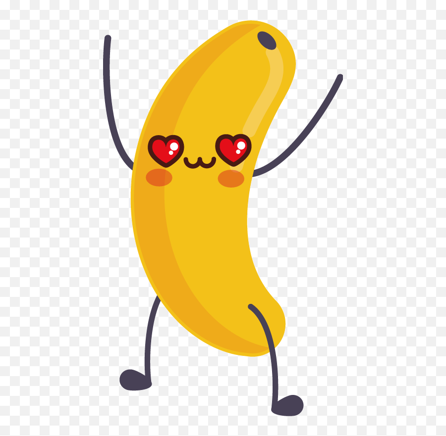 Funny Love Bananas With Hearts Couple T Shirts - Tenstickers Happy Emoji,Big Banana Emoji
