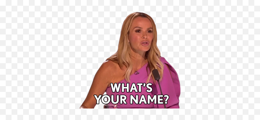 Whats Your Name Amanda Holden Sticker - Whats Your Name Emoji,Whats Ur Name Emoticon