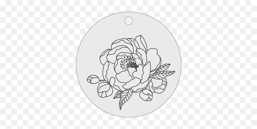 Gldn Peony Flower Personalized Necklace U2014 Gldn Emoji,Black Flower Emoji Fb