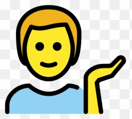 Man Tipping Hand Emoji Clipart - Personne Clipart,Sassy Emoji