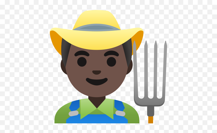 U200d Man Farmer Dark Skin Tone Emoji - Man Farmer Emoji,Cowboy Clown Emoji