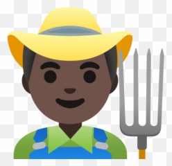 U200d Man Farmer Dark Skin Tone Emoji - Man Farmer Emoji,Cowboy Clown Emoji