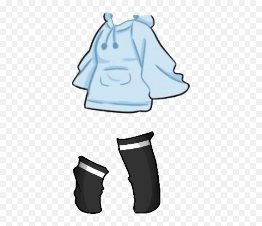 Gachalife Gacha Outfit Oc Blue Sticker - For Teen Emoji,Emoji Outfits For Little Girls