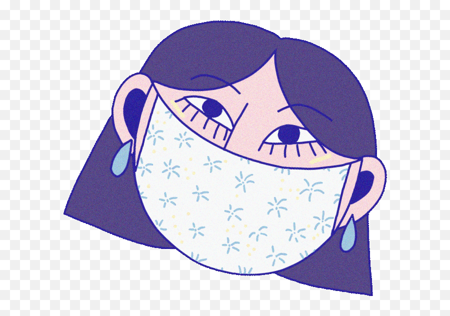 Face Mask Masque Sticker By Marie Boiseau For Ios Android - Girly Emoji,Pumpkin Emoji Android