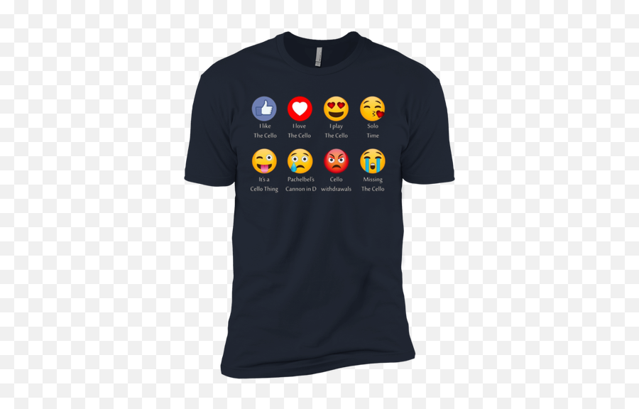 Perfect I Love The Cello Funny Emoji Emoticon Orchestra Music Shirt,Sa Emoji