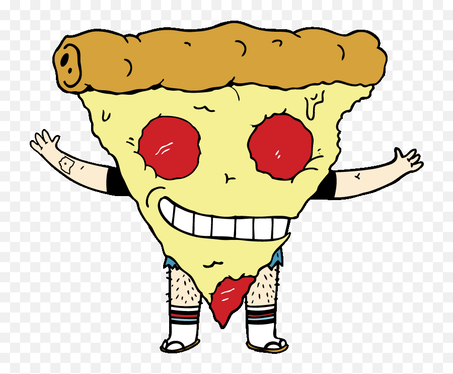 Mikeys Late Night Slice Mascot - Clip Art Library Emoji,Late Night Emoji