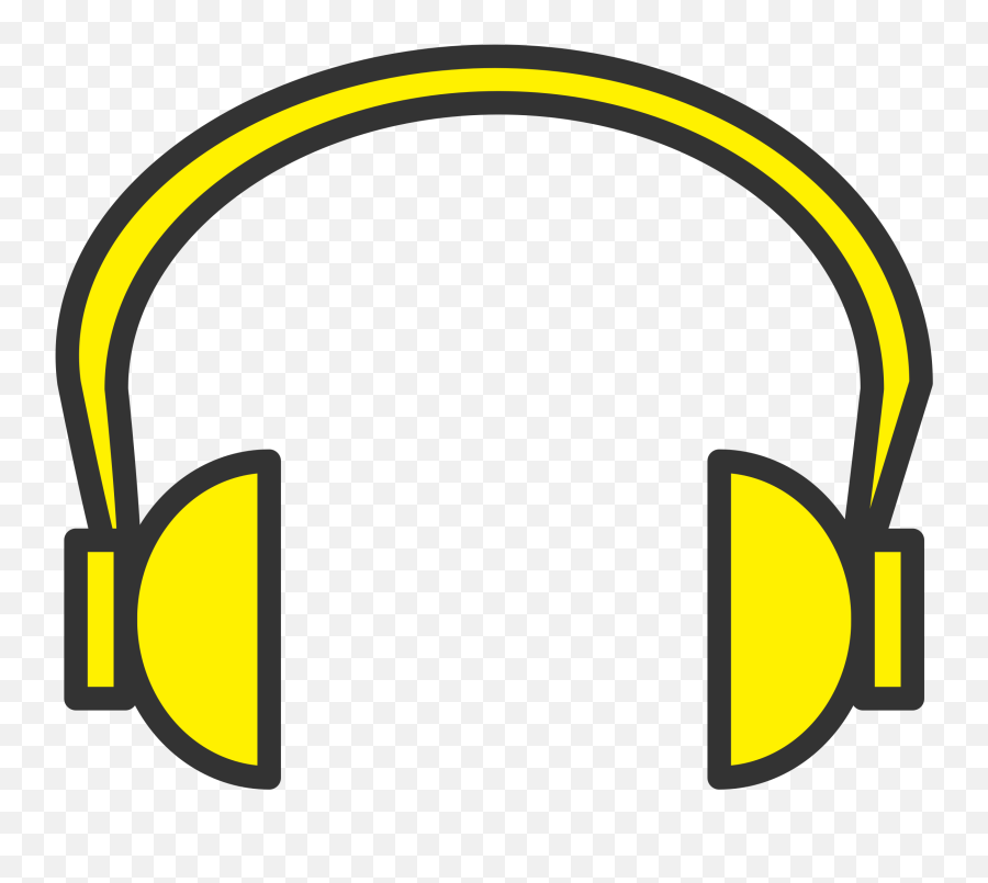 Headphones Clipart Ear Phone - Yellow Headphone Clipart Emoji,Earphone Emoji