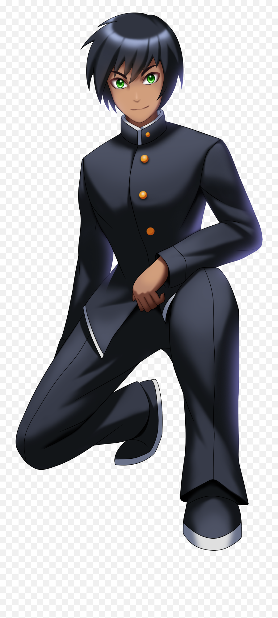 Ats Character List - Dark Skin Male Hazel Eyes Short Black Hair Anime Emoji,Anime Where The Main Character Has No Emotions
