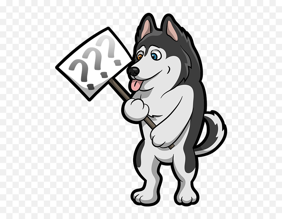 Huskymoji - Husky Cartoon Emoji,Husky Emoji