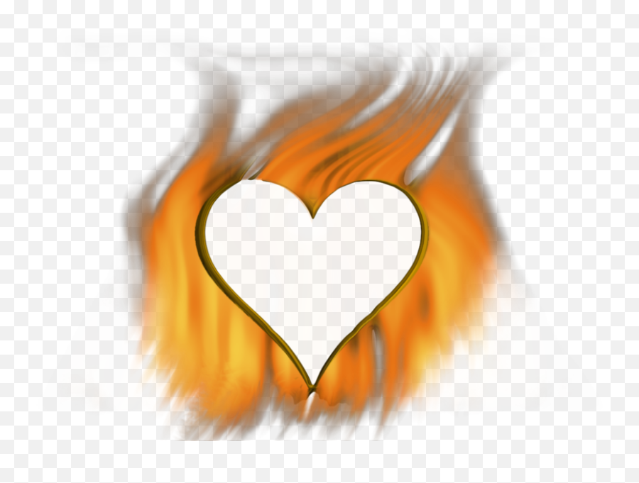 Hearts Clipart Fire - Transparent Fire Heart Png Download Transparent Heart Of Fire Emoji,Emoji Hearts Making A Big Heart