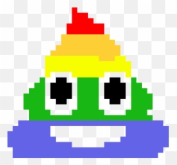 Pixel Art Gallery - Pixel Art Rainbow Poop Emoji,Seig Heil Emoticon