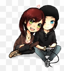 Top Cute Cute Chibi Wallpaper U201cbeautiful In The Whole World - Chibi Gamer Couple Emoji,Anime Emotions Wallpaper