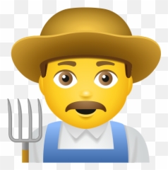 Man Farmer Icon - Imagen De Police Officer Emoji,Mustache Man Winking Emoji