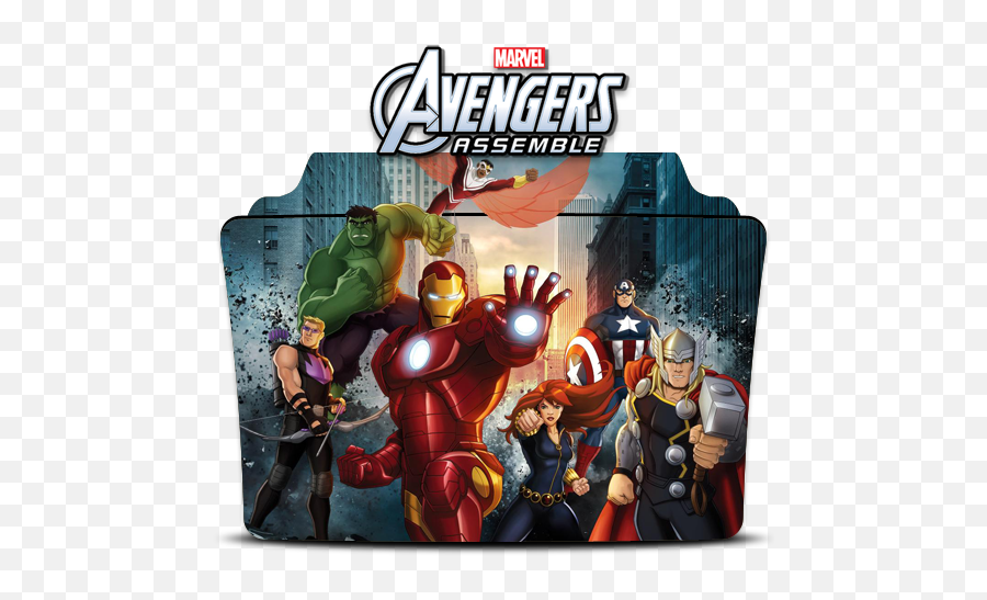 Los Vengadores Los Heroes Mas Poderosos - Avengers Assemble Folder Icon Emoji,Como Aparecen Los Emojis De Los Avengers