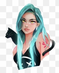 Sticker - Digital Art Girl Png Emoji,How To Draw Emotions Tumblr
