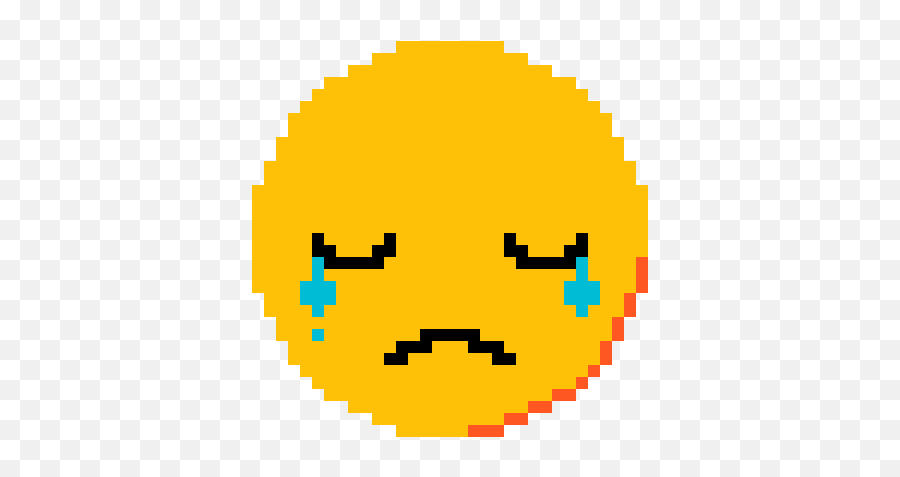 Pixilart - 8 Bit Emoji,Sadness Emoji