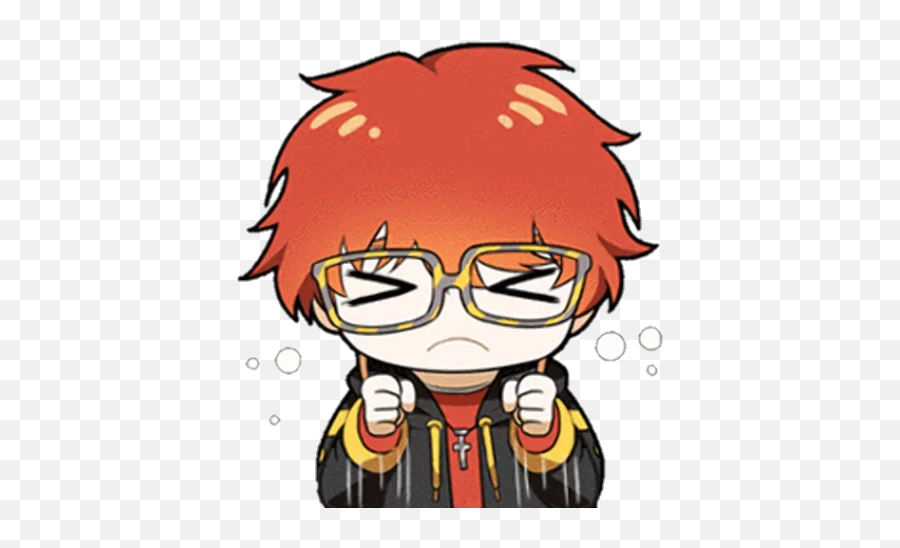 Mystic Telegram Stickers - Mystic Messenger Seven Stickers Emoji,Saeyoung Emoticon