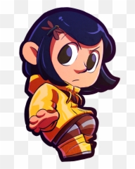 Next Up Is Coraline The Last Raincoat Child In This Clipart - Coraline Png Transparent Emoji,Free Wake Up Emojis