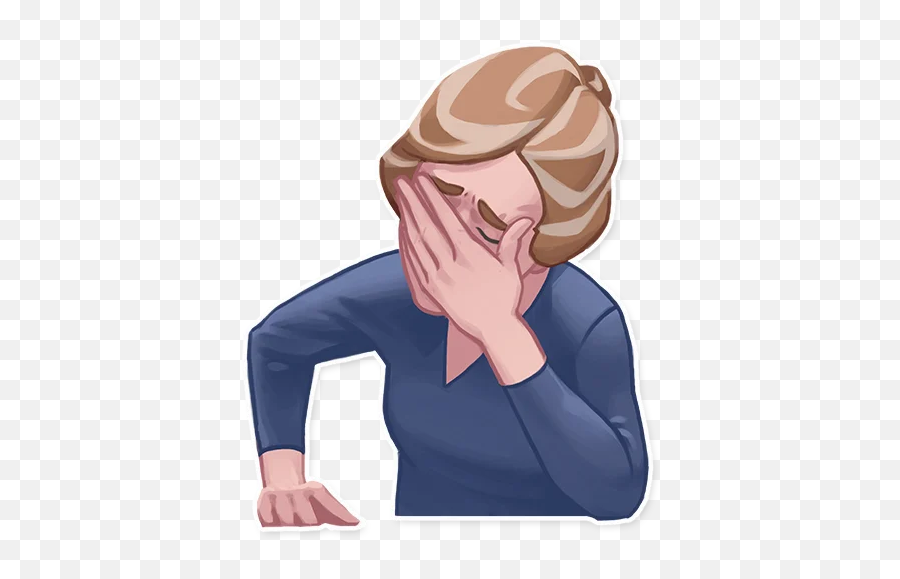 Shulman Telegram Stickers - Worry Emoji,Images Of Emoji Clipart Facepalm Women