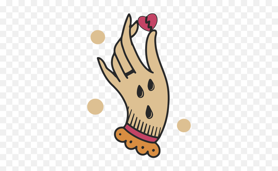 Vetor Png E Svg Transparente De Tatuagem De Mão Com Coração - Dot Emoji,Coraçao Partido Emoticon