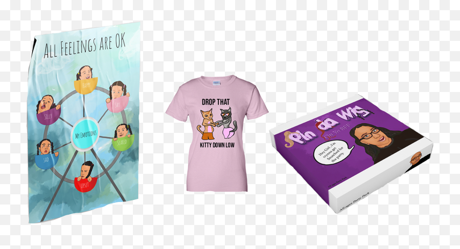 All Feelings Are Ok Poster 8 Drop That Kitty Down Low T - Shirt Emoji,The Emotions Shirt