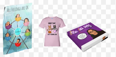 All Feelings Are Ok Poster 8 Drop That Kitty Down Low T - Shirt Emoji,The Emotions Shirt