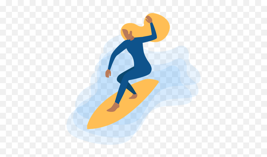 Best Free Lady Enjoying Surfing In Sea Illustration Download Emoji,Enjoy Beach Emoji