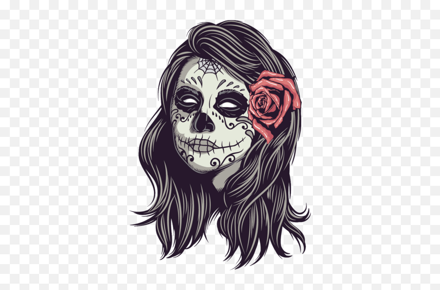 Halloween Emoticon Smileys Halloween Smileys For Facebook - Sugar Skull Girl Emoji,Day Of The Dead Emoji