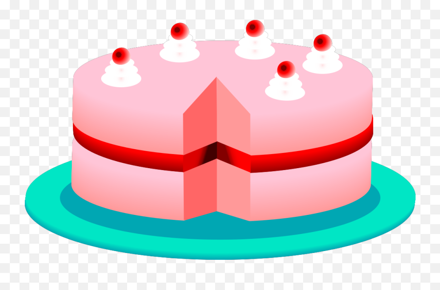 Birthday Cake 2 Png Svg Clip Art For Web - Download Clip Round Cake Clipart Emoji,Happy Birthday Cake Emoji