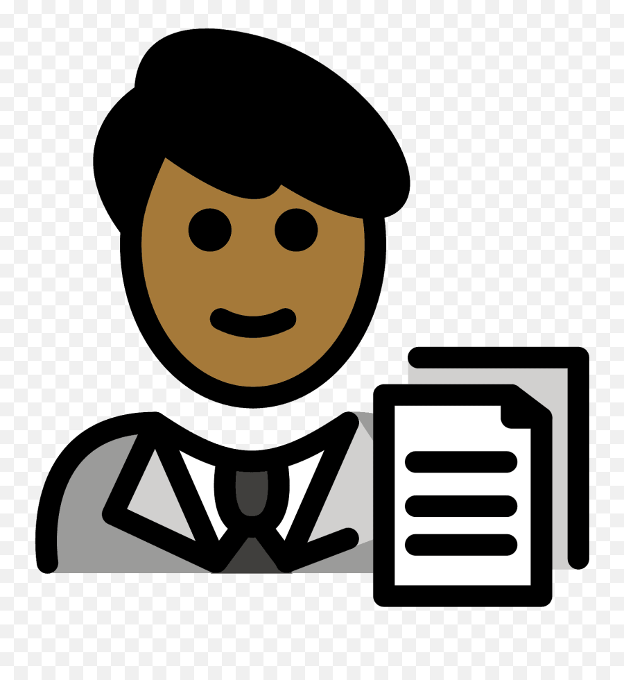 Man Office Worker Emoji Clipart - Transparent Work Emoji Png,Business Man Emoji