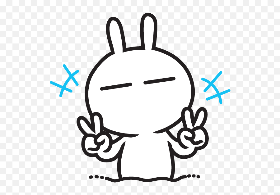 Kakaotalk Png - Emoticon Kakaotalk Sticker Tuzki Rabbit Png Tuzki Png Emoji,Rabbit Emoji