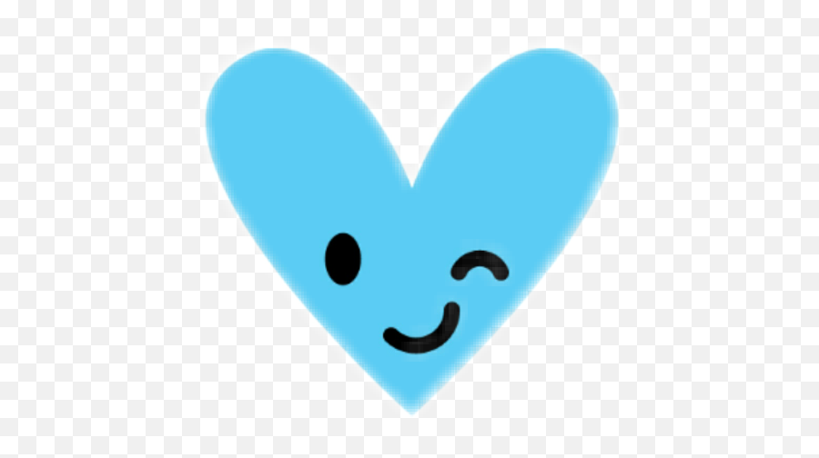 Heart Blue Blueheart Shape Wink Sticker By Chloe - Cewek Berkepribadian Ganda Wattpad Emoji,What Does The Blue Heart Emoji Mean