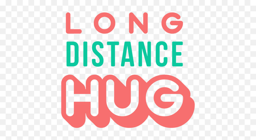 Long Distance Hug Lettering - Dot Emoji,Hugs Emoji Text