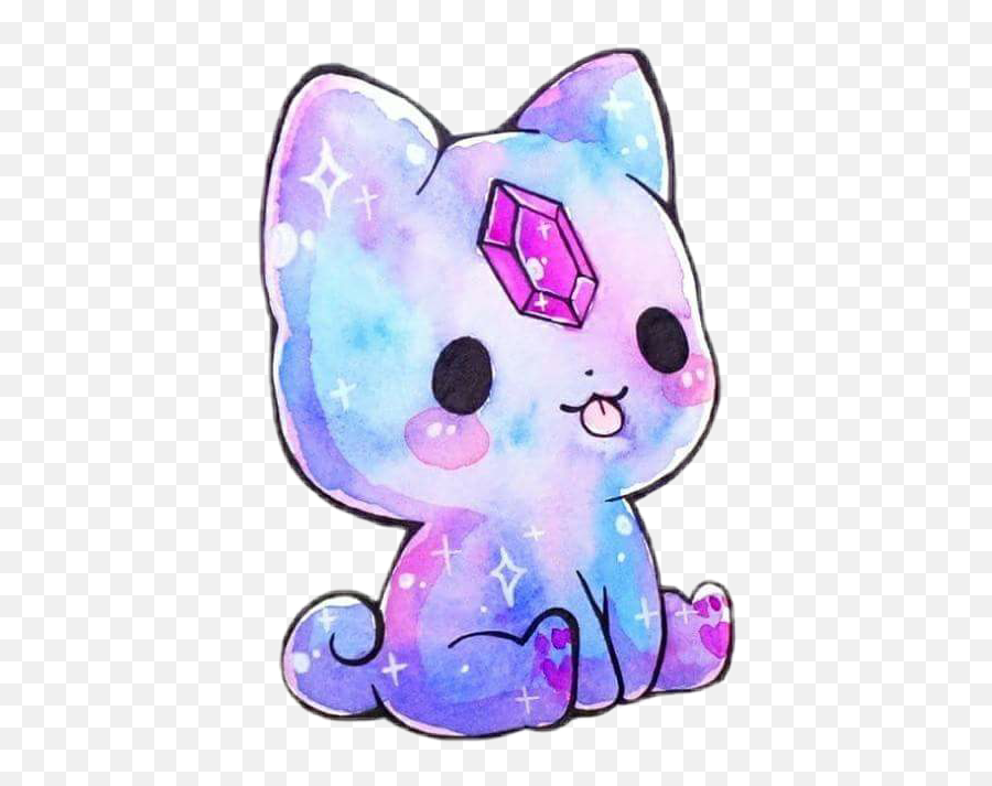 Jenniillustrations Sticker By Pinkfroggyranger - Galaxy Anime Cats Girl Emoji,Acuarela Emojis