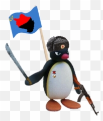 Communist Pingu Antarctique Libre Sticker By Hugo - Communist Pingu No Background Emoji,Communist Flag Emoji