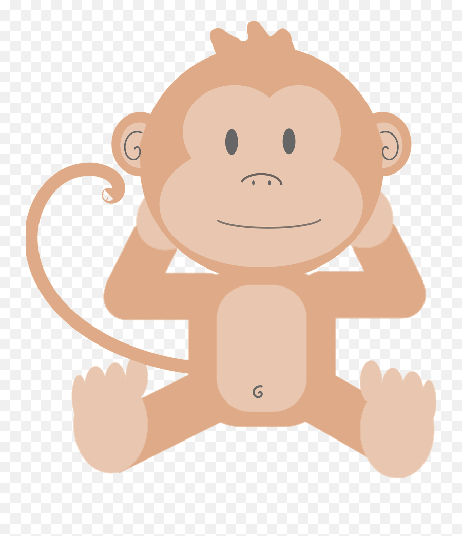 Cute Monkey Chilling Clipart Free Download Transparent Png - Cartoon Images Without Background Emoji,Pictures Of Cute Emojis Of A Lot Of Monkeys
