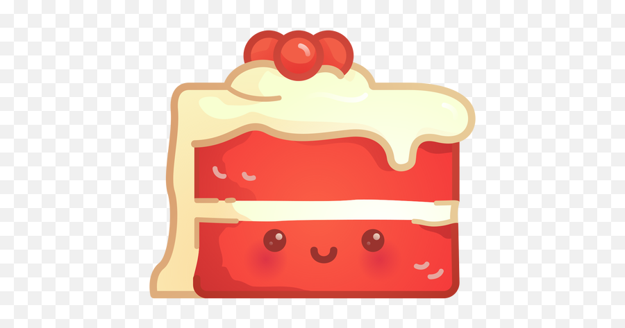 Gradiente De Bolo De Veludo Vermelho - Baixar Pngsvg Red Velvet Cake Vector Emoji,Como Fazer Emoticon De Morango De Feltro