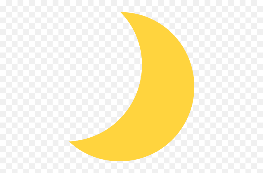 Crescent Moon - Moon Half Emoji,Yellow Moon Emoji