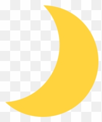 Crescent Moon - Moon Half Emoji,Yellow Moon Emoji